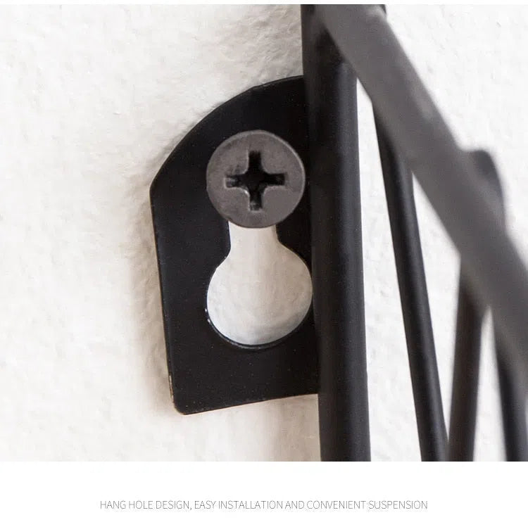 Suporte de Parede com Ganchos e Cesto Organizador-Kasamô