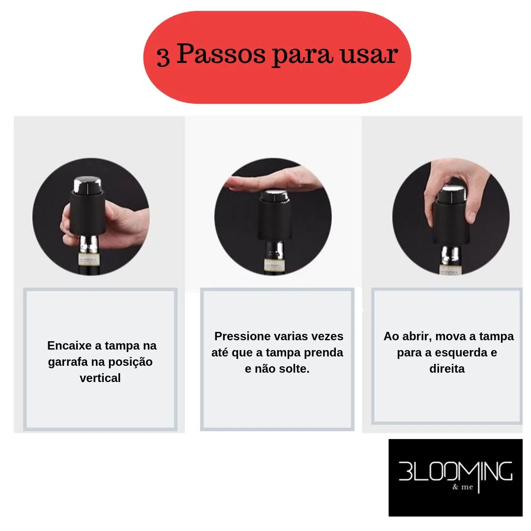 Tampa de pressão a vácuo para vinho-Kasamô