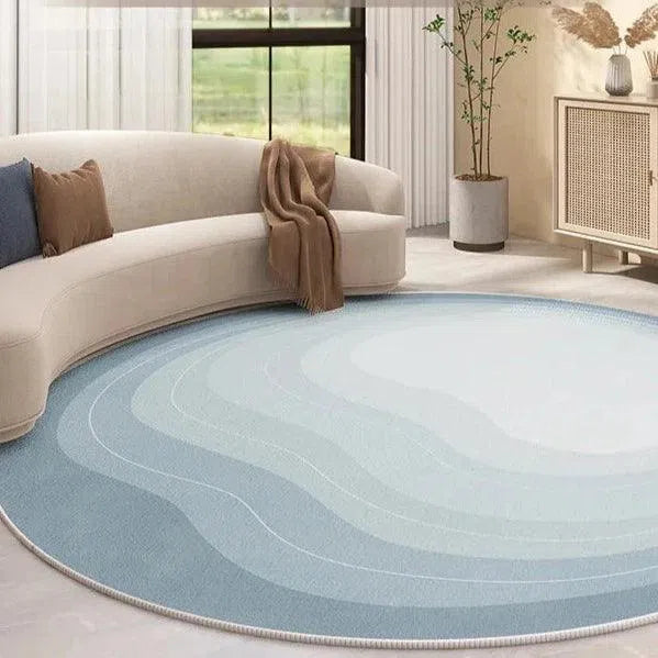 Tapete Antiderrapante Redondo Moderno de Luxo Minimalista Kasamô-Kasamô
