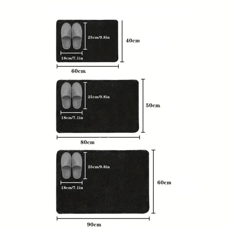 Tapete Super Absorvente de Veludo Coral Antiderrapante Kasamô-Kasamô