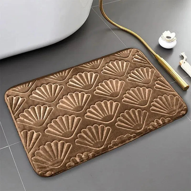 Tapete em Design de Concha Antiderrapante, Macio e Absorvente Kasamô-Kasamô