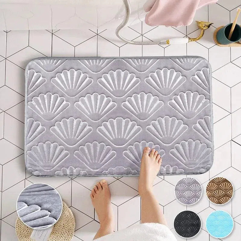 Tapete em Design de Concha Antiderrapante, Macio e Absorvente Kasamô-Kasamô