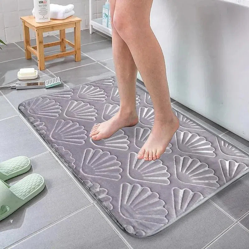 Tapete em Design de Concha Antiderrapante, Macio e Absorvente Kasamô-Kasamô