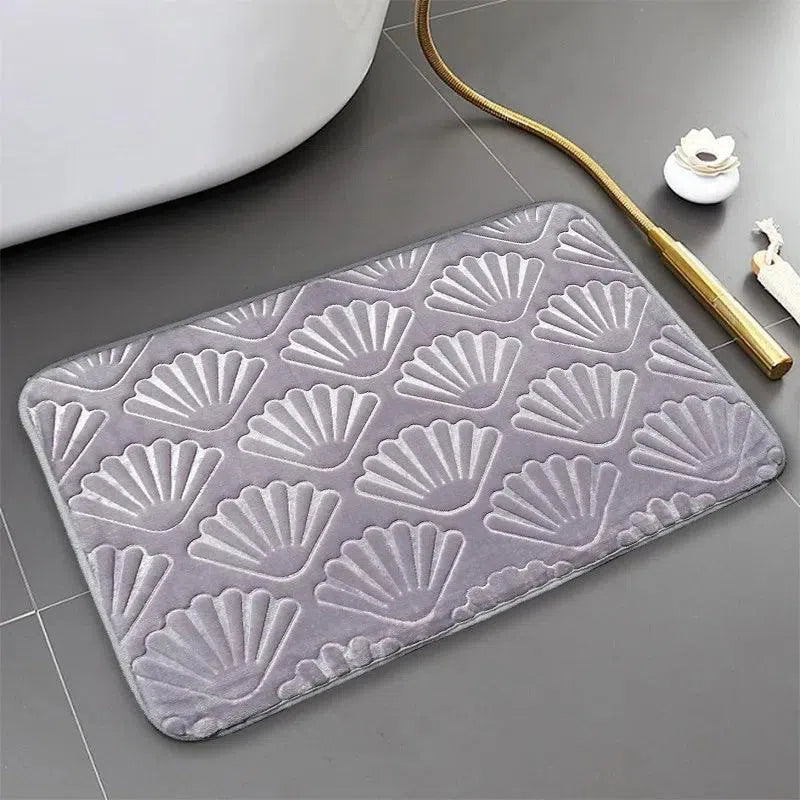 Tapete em Design de Concha Antiderrapante, Macio e Absorvente Kasamô-Kasamô