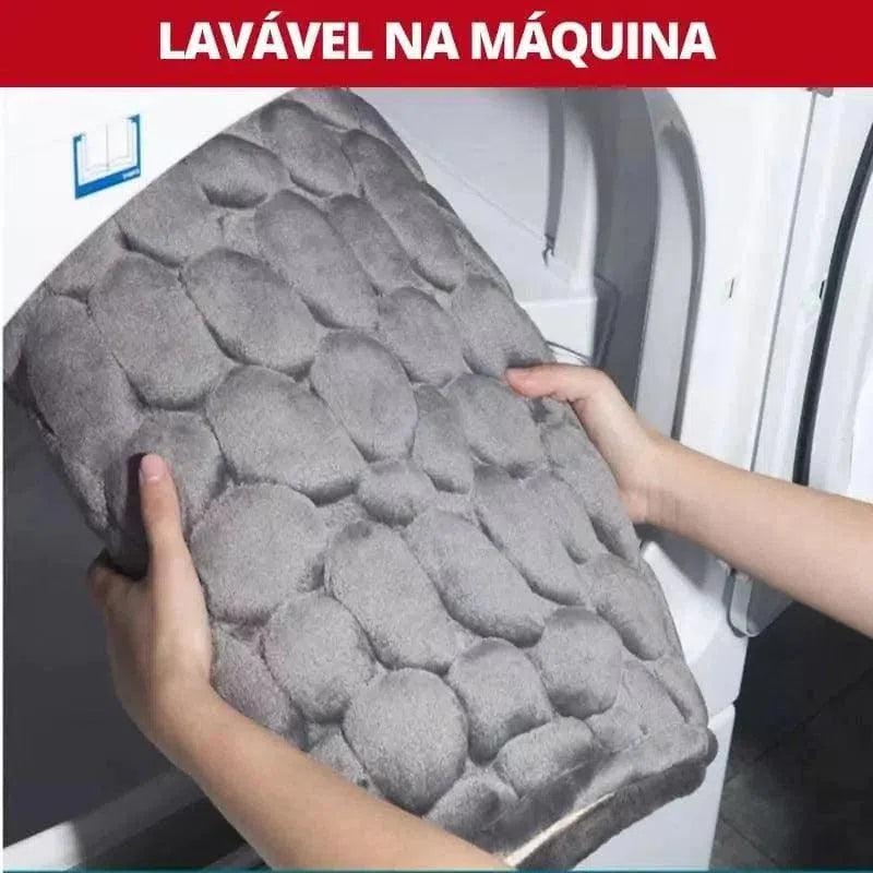Tapete para Banheiro Antiderrapante Absorvente Kasamô-Kasamô