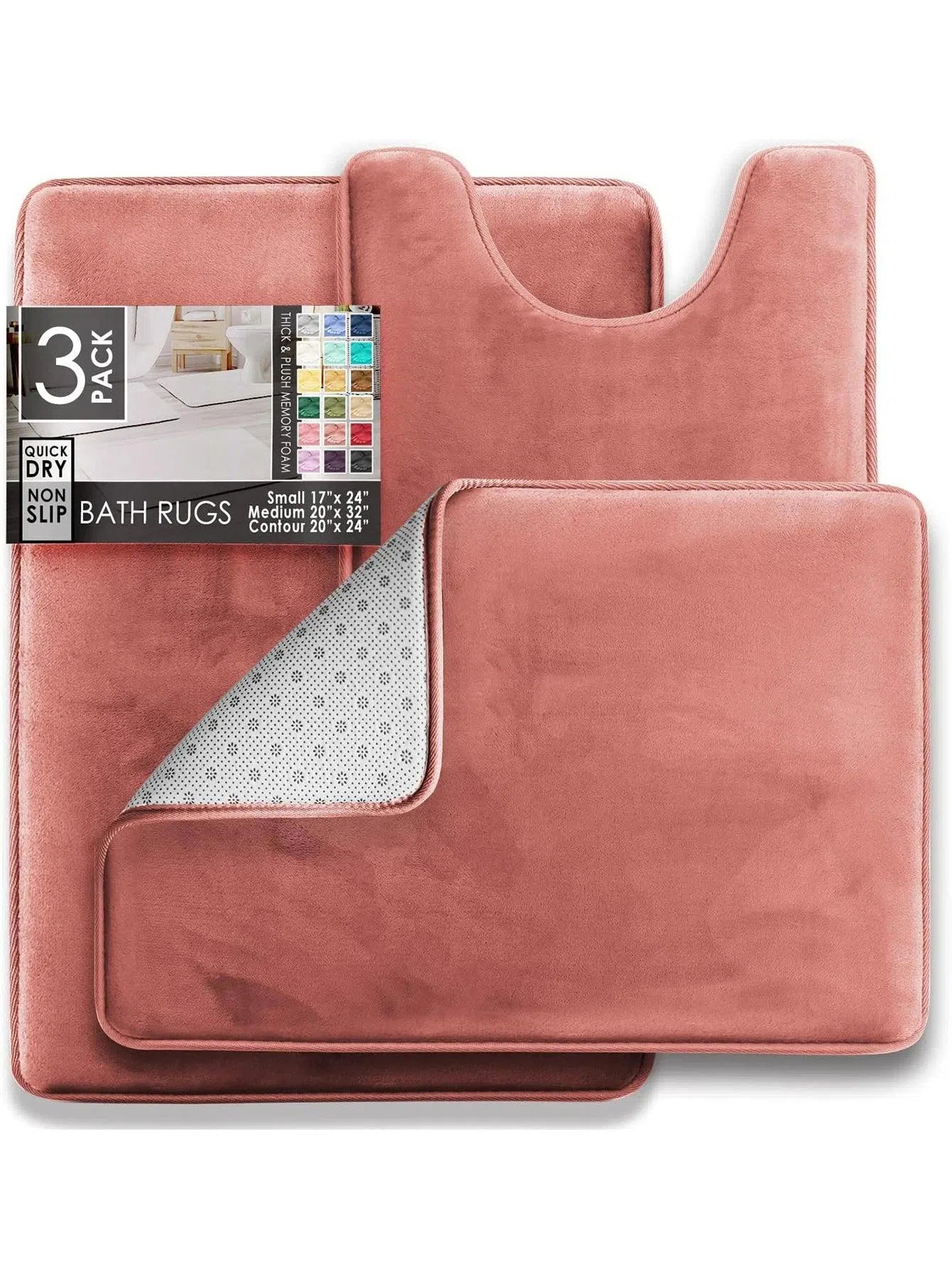 Tapetes de Banheiro Antiderrapante de Veludo com Espuma Kasamô-Kasamô