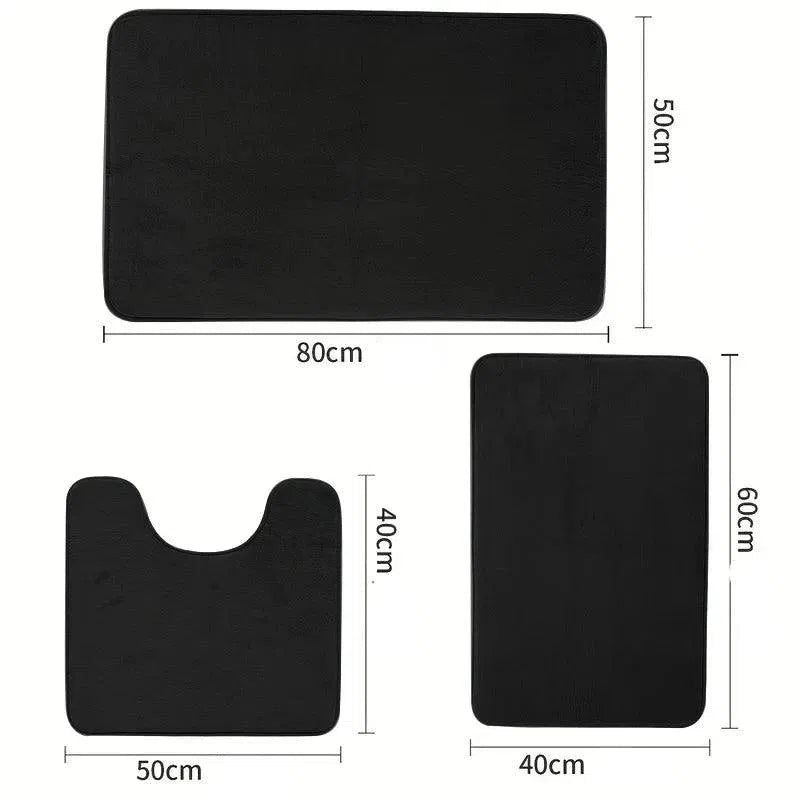 Tapetes de Banheiro Antiderrapante de Veludo com Espuma Kasamô-Kasamô