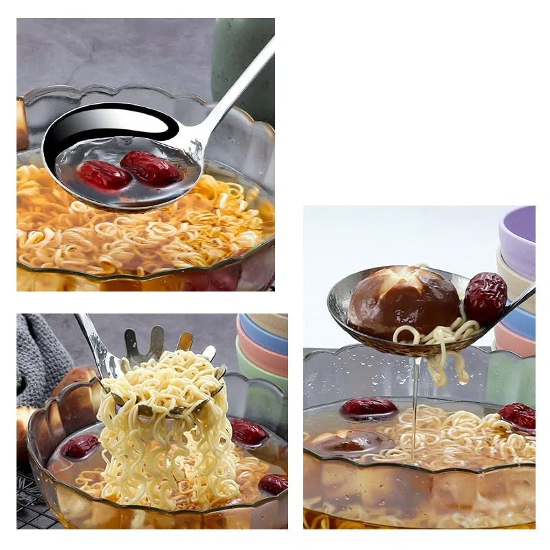 Utensílios de Cozinha em Aço Inox e Cabo em Bambu Natural-Kasamô