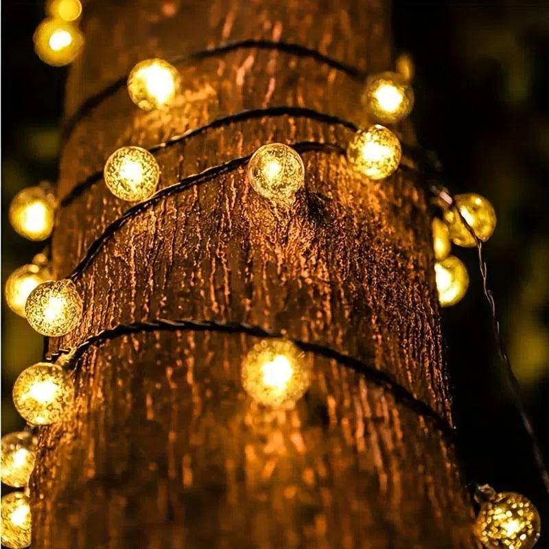 Varal Led Lâmpadas Mágicas - Energia Solar e Acendimento Automático-Kasamô