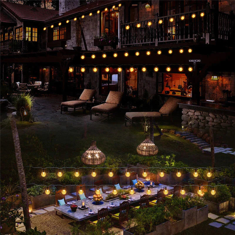 Varal Led Lâmpadas Mágicas - Energia Solar e Acendimento Automático-Kasamô