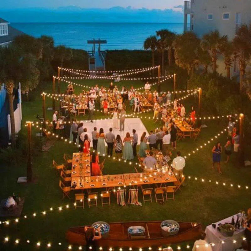 Varal de Luzes com Lâmpadas Bivolt - Ilumine Exteriores-Kasamô