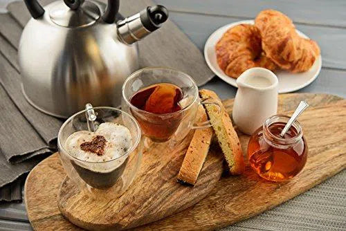 Xícara Vidro Duplo de Coração - 180ml ou 240ml-Kasamô