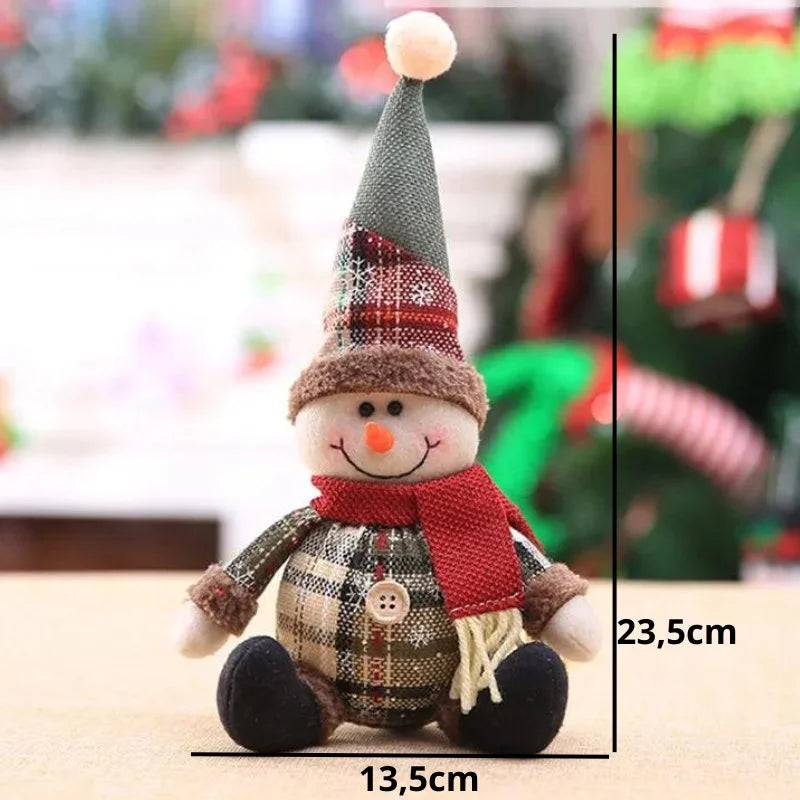 Boneco de Pelúcia Natalino para Decoração de Festa e Ambiente Kasamô