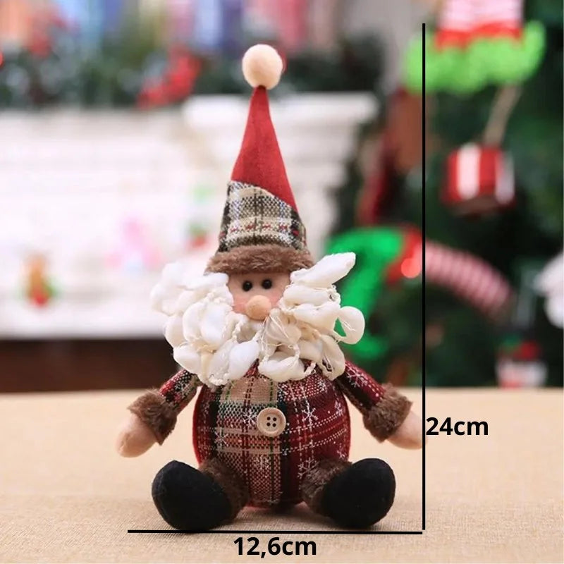 Boneco de Pelúcia Natalino para Decoração de Festa e Ambiente Kasamô