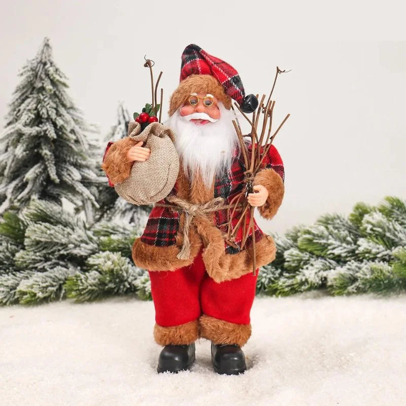 Boneco Papai Noel 30cm para Decoração de Natal Kasamô