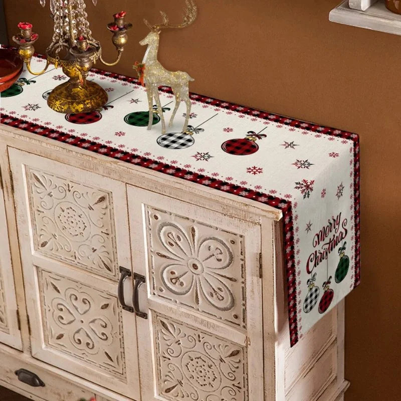 Caminho de Mesa Natalino em Algodão para Decoração Kasamô