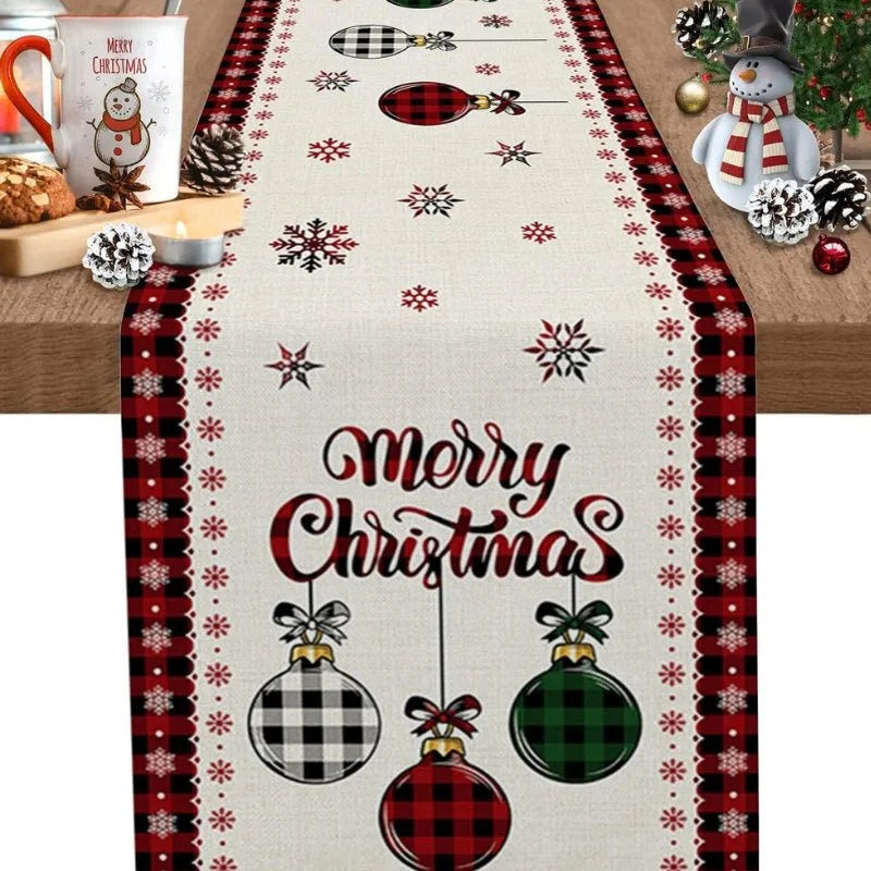 Caminho de Mesa Natalino em Algodão para Decoração Kasamô