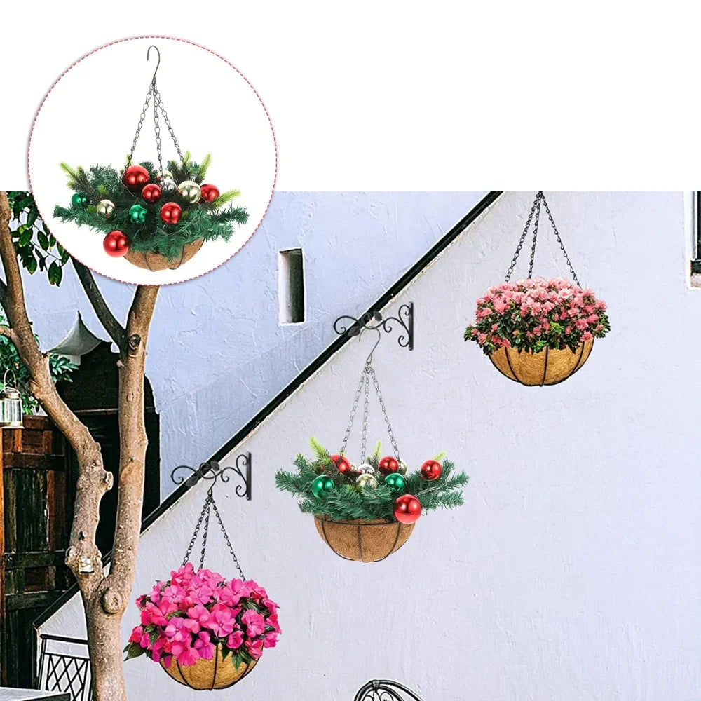 Cesta Suspensa Natalina com Luzes Led Multicoloridas Kasamô