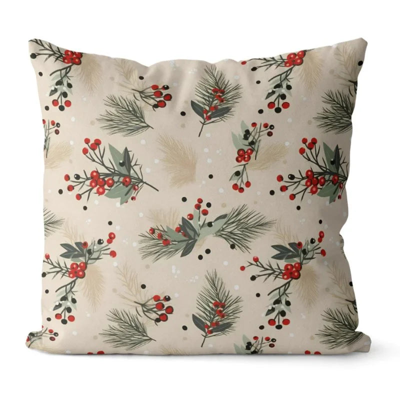 Conjunto 4 Capas de Almofadas Natalinas para Decoração Kasamô