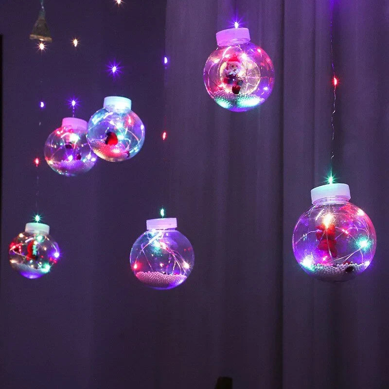 Cordão de Luzes Led Decorativas para Natal com Bolinhas Festivas Kasamô