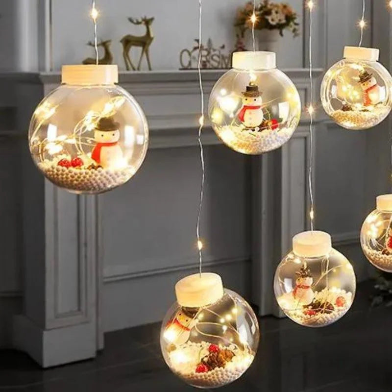 Cordão de Luzes Led Decorativas para Natal com Bolinhas Festivas Kasamô