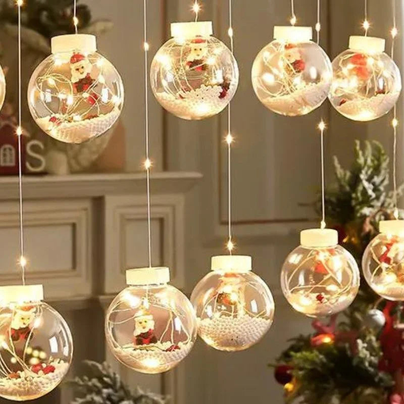 Cordão de Luzes Led Decorativas para Natal com Bolinhas Festivas Kasamô