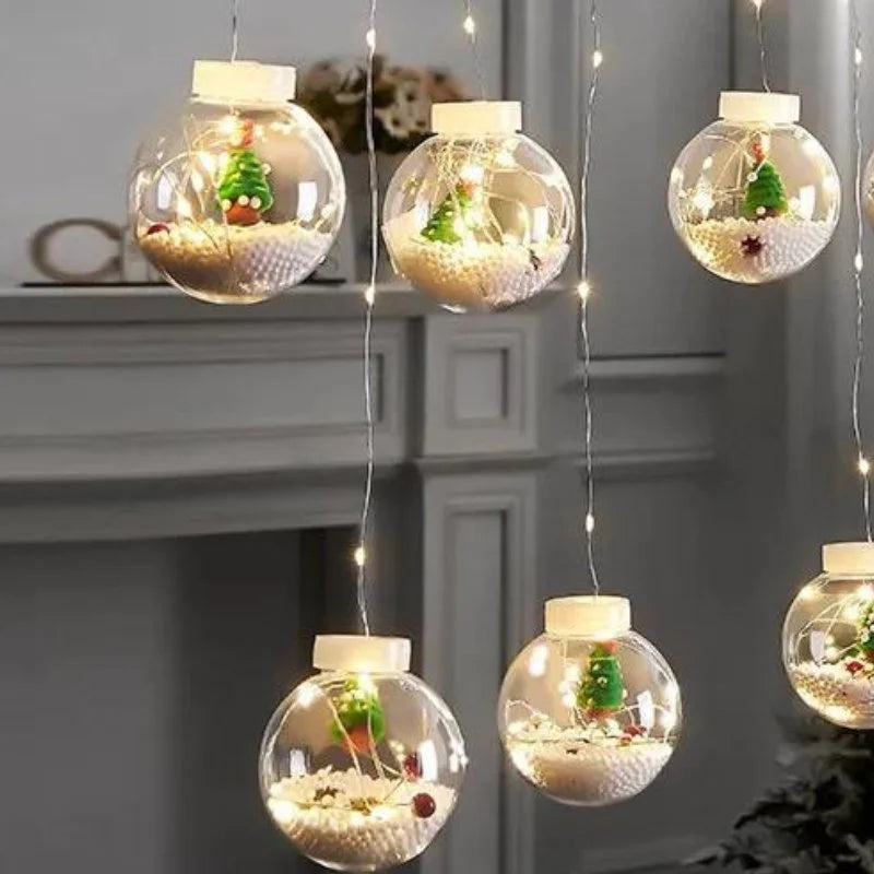 Cordão de Luzes Led Decorativas para Natal com Bolinhas Festivas Kasamô