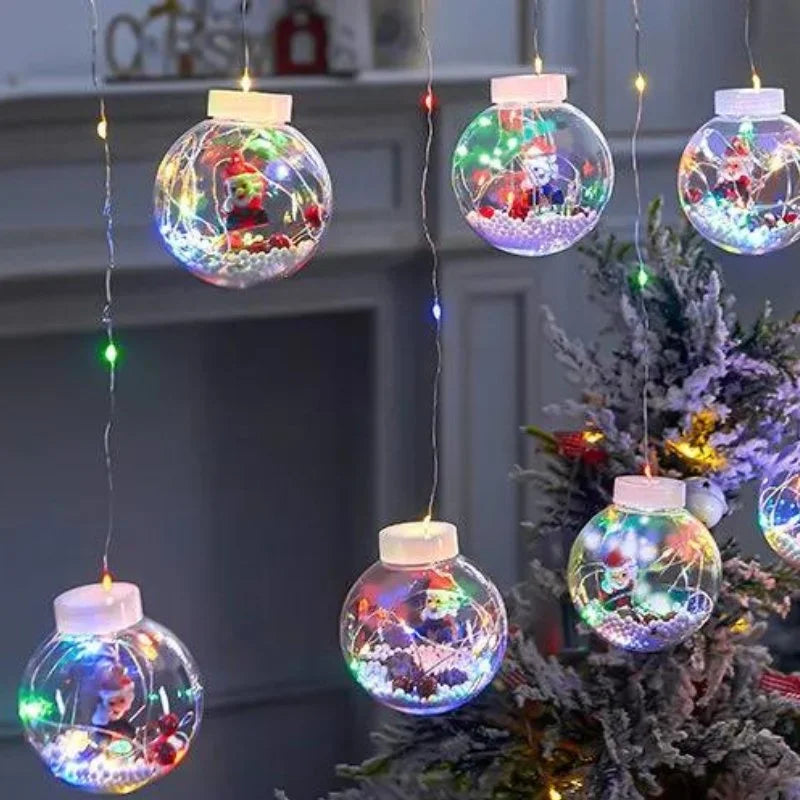 Cordão de Luzes Led Decorativas para Natal com Bolinhas Festivas Kasamô