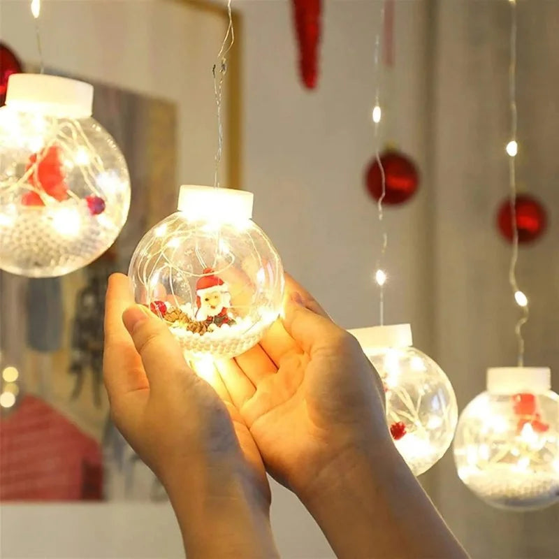 Cordão de Luzes Led Decorativas para Natal com Bolinhas Festivas Kasamô