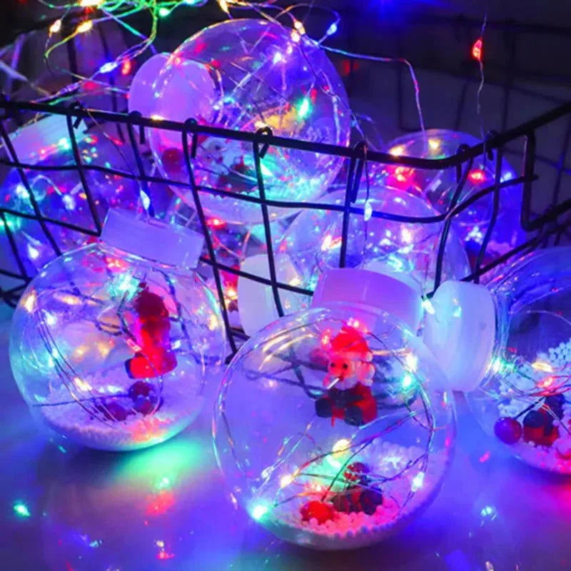 Cordão de Luzes Led Decorativas para Natal com Bolinhas Festivas Kasamô