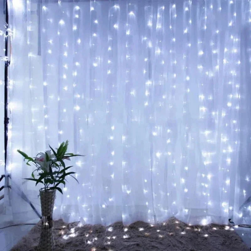 Cortina de Luzes Led Natalina para Decoração Kasamô