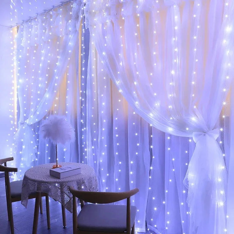 Cortina de Luzes Led Natalina para Decoração Kasamô