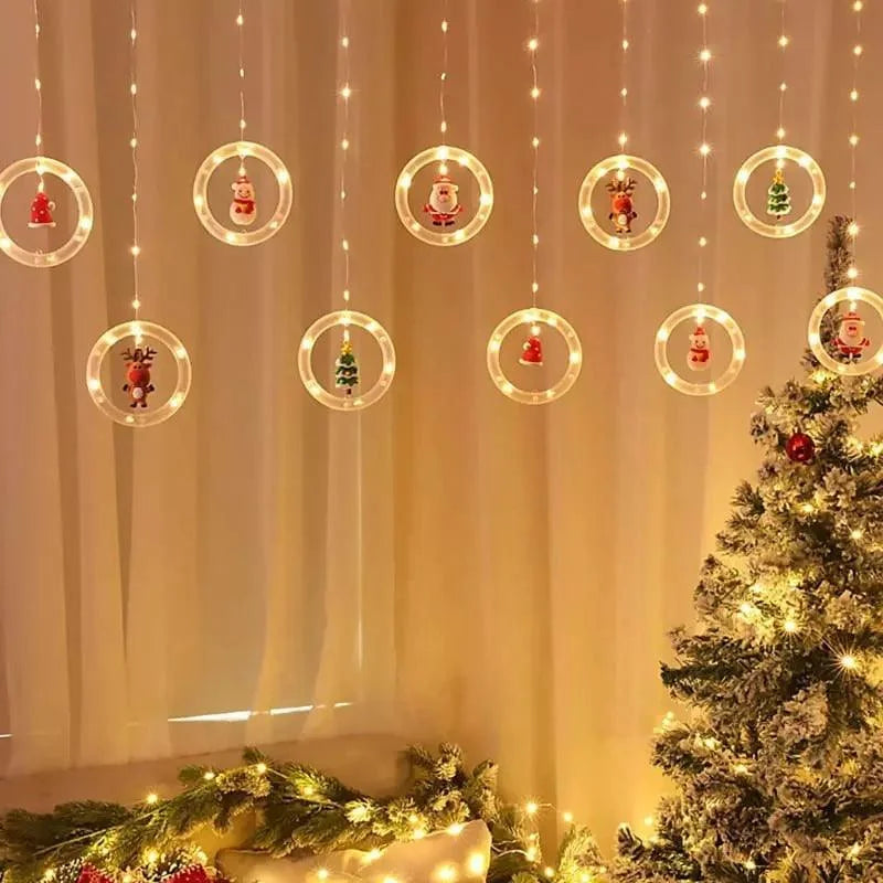 Cortina de Luzes Led para Decoração de Natal Kasamô