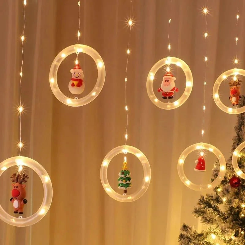 Cortina de Luzes Led para Decoração de Natal Kasamô