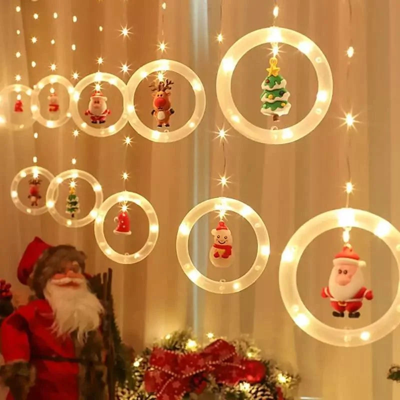 Cortina de Luzes Led para Decoração de Natal Kasamô