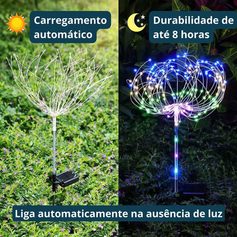 Led Solar - Fogos de Artifício Decoração de Natal