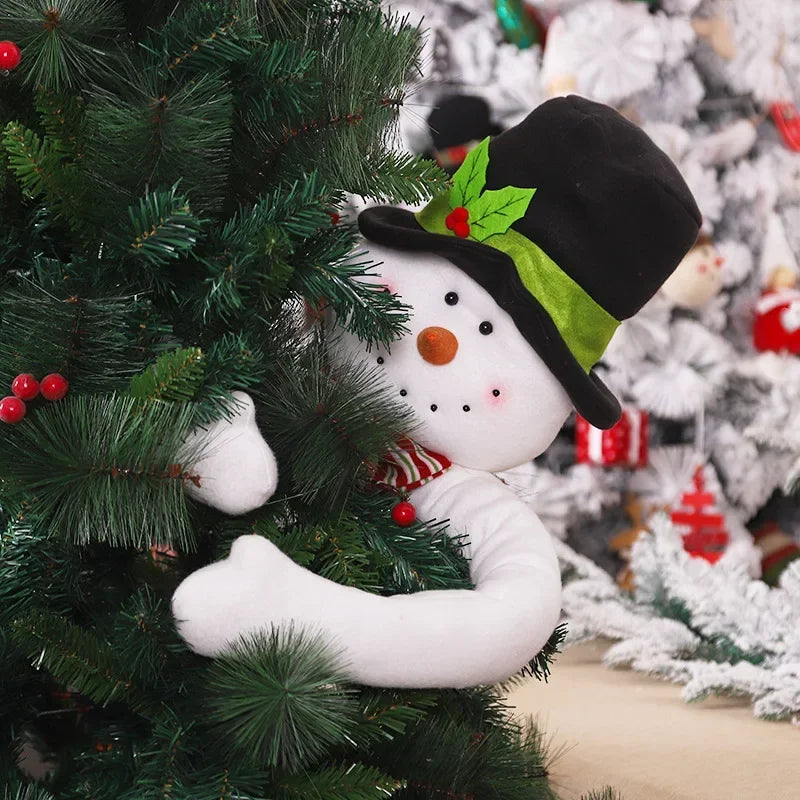 Enfeite de Natal Pelúcia Noel e Boneco de Neve para árvore Kasamô