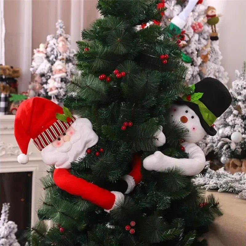 Enfeite de Natal Pelúcia Noel e Boneco de Neve para árvore Kasamô