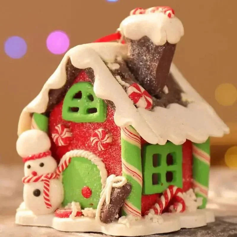 Enfeite de Natal Rústico Pingente de Casinhas para árvore Kasamô