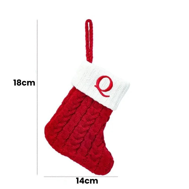 Enfeite Meias de Natal Letras do Alfabeto Kasamô