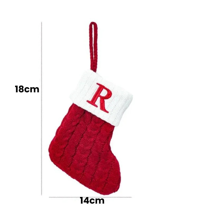 Enfeite Meias de Natal Letras do Alfabeto Kasamô