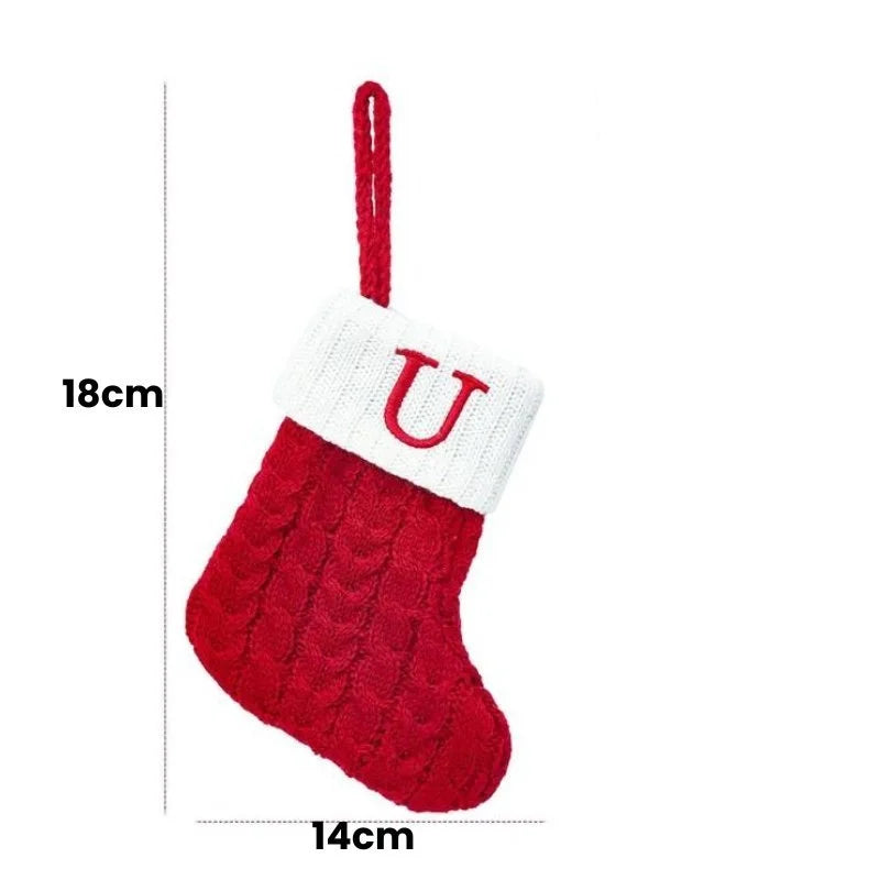 Enfeite Meias de Natal Letras do Alfabeto Kasamô