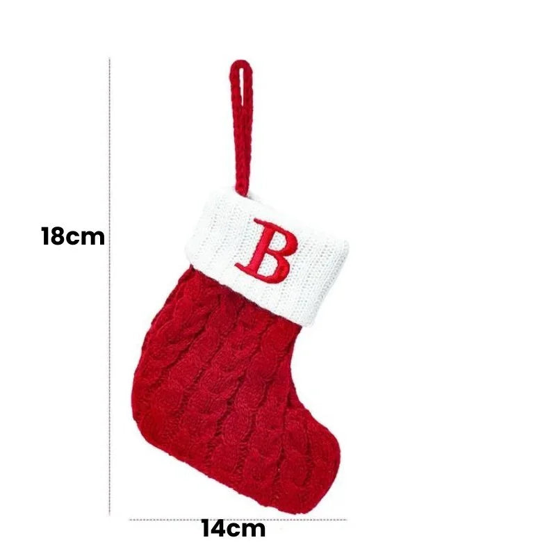 Enfeite Meias de Natal Letras do Alfabeto Kasamô