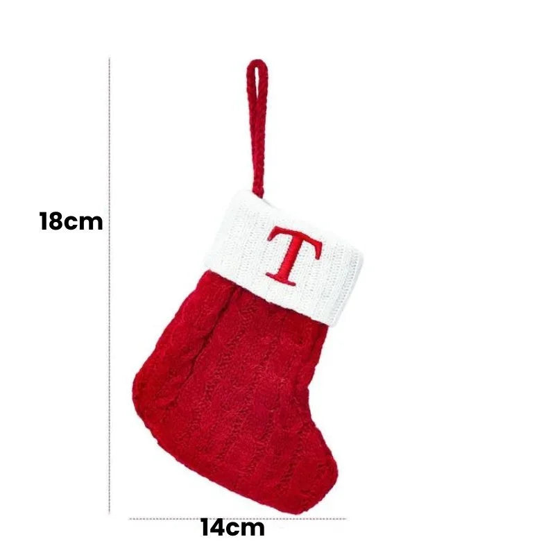 Enfeite Meias de Natal Letras do Alfabeto Kasamô