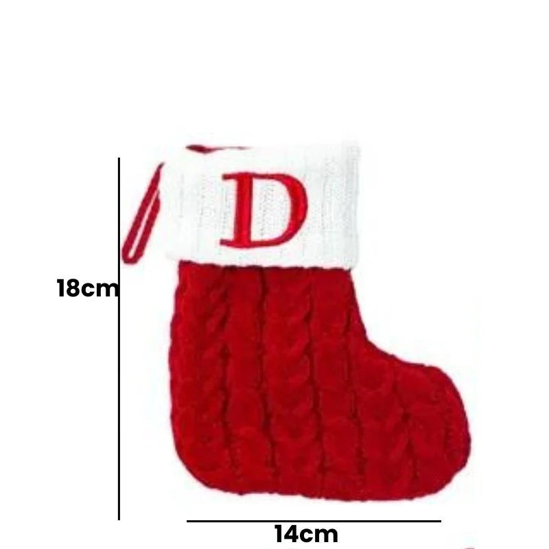 Enfeite Meias de Natal Letras do Alfabeto Kasamô