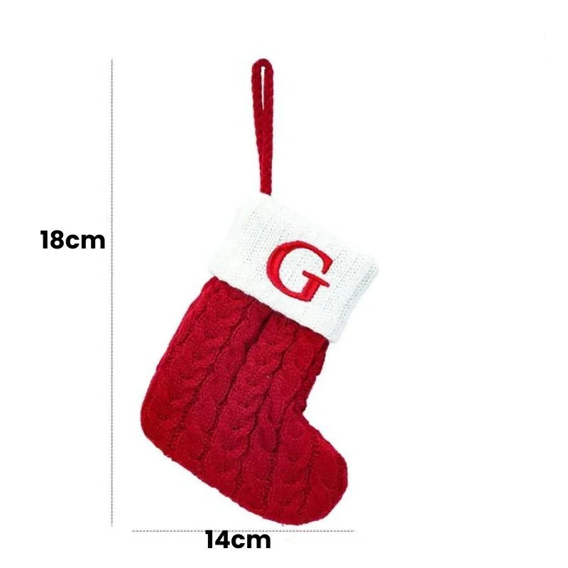 Enfeite Meias de Natal Letras do Alfabeto Kasamô