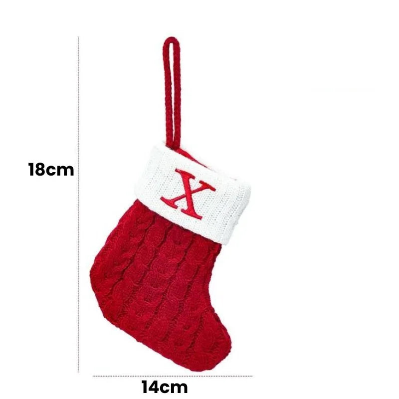 Enfeite Meias de Natal Letras do Alfabeto Kasamô