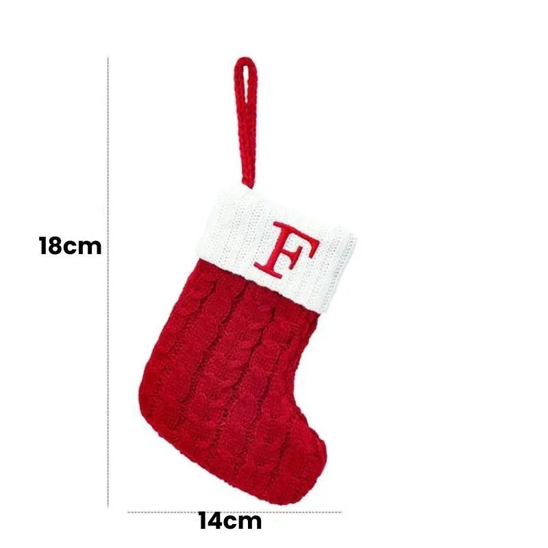 Enfeite Meias de Natal Letras do Alfabeto Kasamô