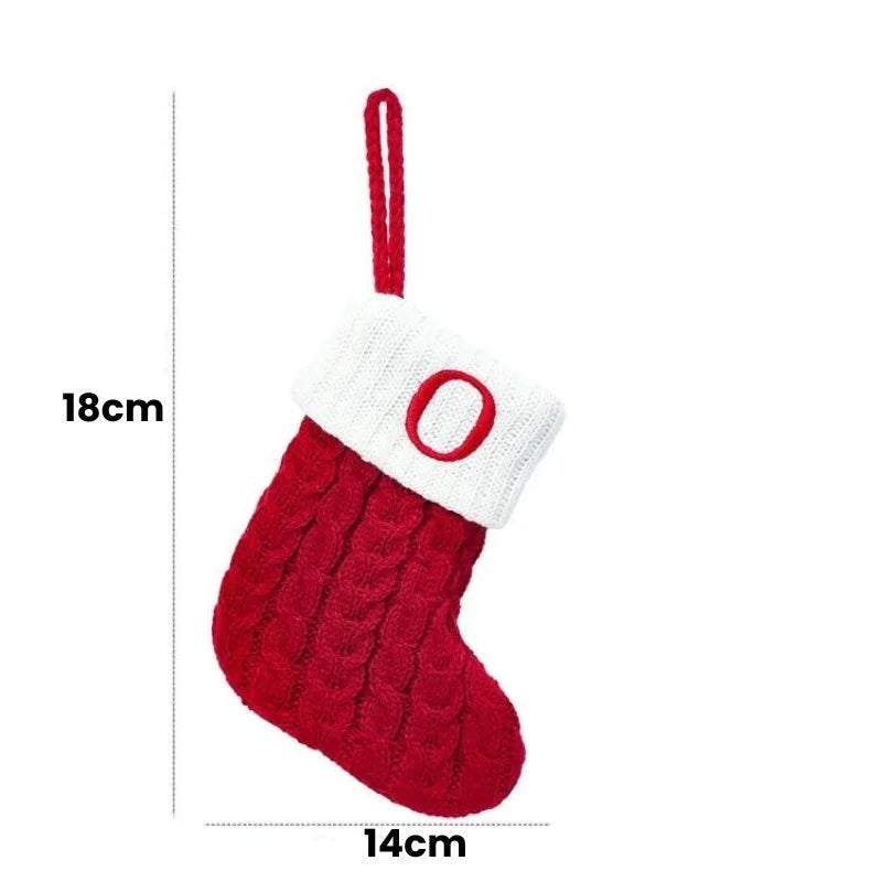 Enfeite Meias de Natal Letras do Alfabeto Kasamô