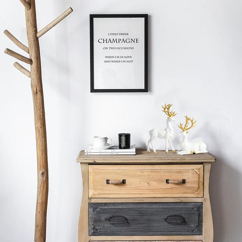 Estatueta Decorativa Escultura de Renas 2 peças Kasamô